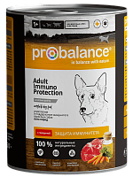 Корм д/собак 850г ProBalanse Adult Immuno Protection c говядиной консерв*12 .АКЦИЯ