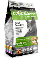 Сухой корм для кошек Probalance "Sensitive", курица и рис, 400 г Акция