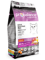 Корм 1,8кг ProBalanse Gourmet Diet сухой для кошек c говядиной и ягненком*6 АКЦИЯ