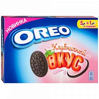 Oreo, печенье с начинкой со вкусом клубники, 228 г