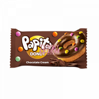 Кекс"DONUT" с какао глазурью шок.нач.и цветным драже*40г*24