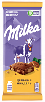 Шоколад Milka молочный с цельным миндалем, 85 г