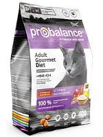 Сухой корм ProBalanse Gourmet diet с говядинй и ягненком д/кошек 400г